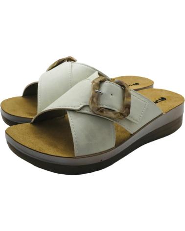 INBLU SANDALIA MUJER ESTILO CHANCLA FT000020 BLANCO