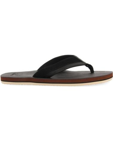 GIOSEPPO CHANCLAS NEGRAS CON CORTE BICOLOR PARA HOMBRE BRENT NEGRO
