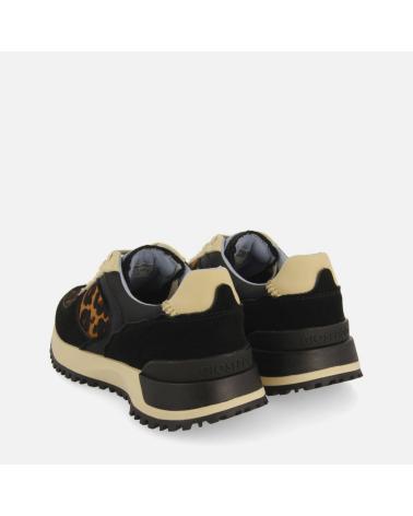 GIOSEPPO POTTER 73953: BLACK LEOPARD PRINT SNEAKERS NEGRO