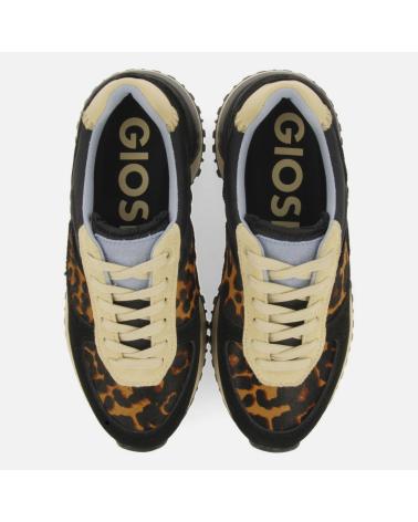 GIOSEPPO POTTER 73953: BLACK LEOPARD PRINT SNEAKERS NEGRO