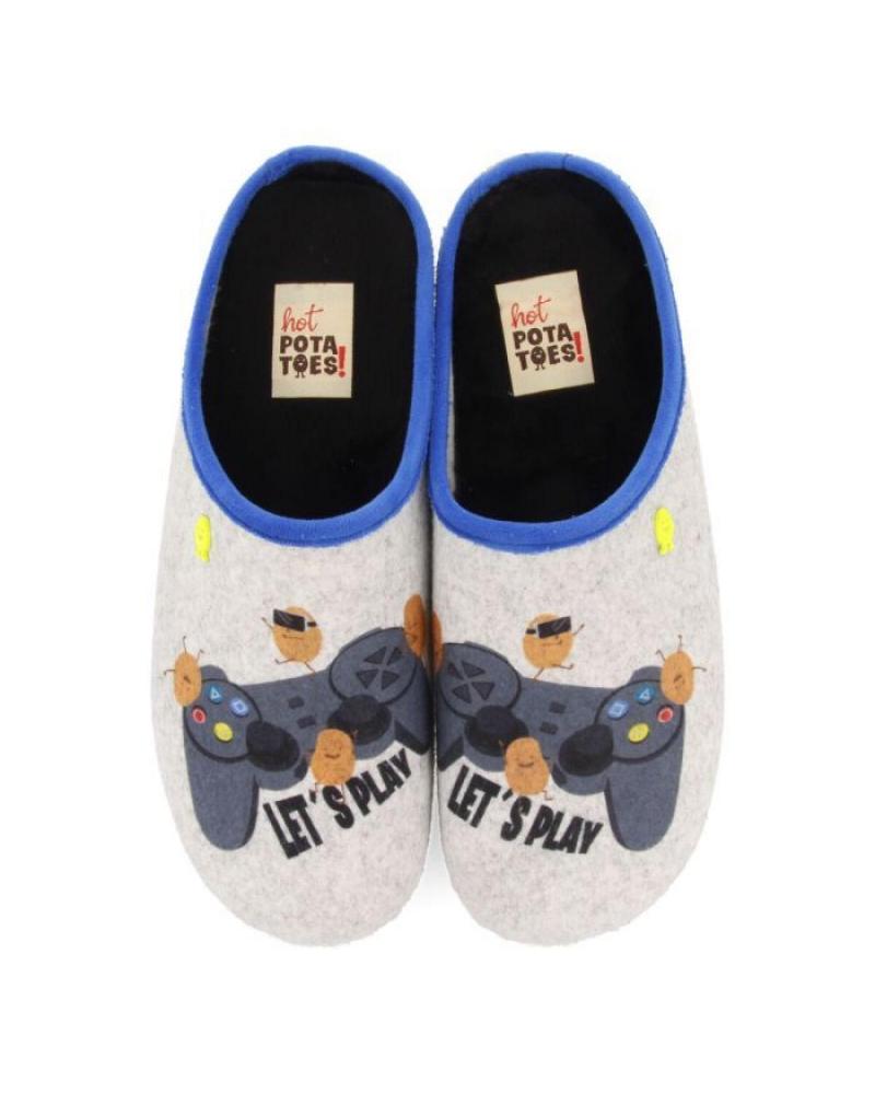 Pantofole POTATOES per Uomo SLANEY ZAPATLLA DESCALZA MANDOS CONSOLA GRIS Pantofole POTATOES per Uomo SLANEY ZAPATLLA DESCALZA MANDOS CONSOLA GRIS