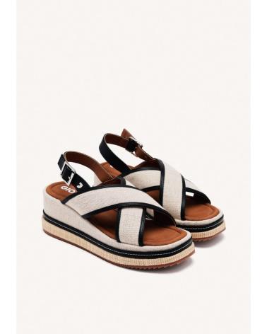 GIOSEPPO KEILSANDALEN BELLIGAN 74265 BEIGE MIT MEHRFARBIGEN DETAILS MULTICOLOR