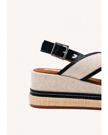 GIOSEPPO KEILSANDALEN BELLIGAN 74265 BEIGE MIT MEHRFARBIGEN DETAILS MULTICOLOR