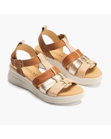 PITILLOS SANDALIA 3 TUBULARES NATURAL BEIG