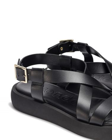 WONDERS SANDALIAS DE PIEL AUSTRA AB-1402 NEGRO