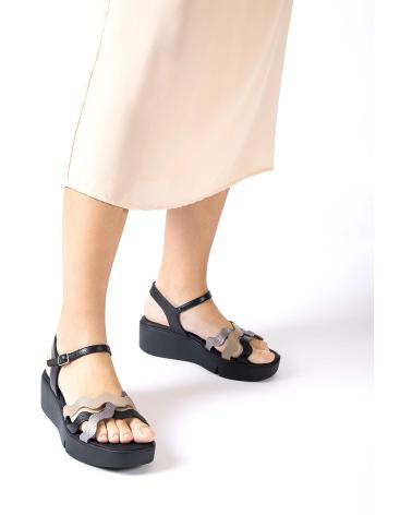 WONDERS SANDALIAS DE MUJER ANDY B-7943 NEGRO