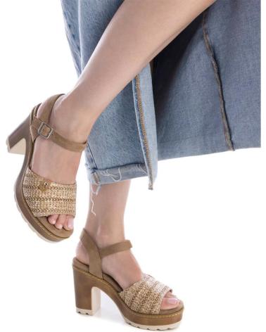 REFRESH 172704 SANDALIAS RAFIA DE TACON TAUPE
