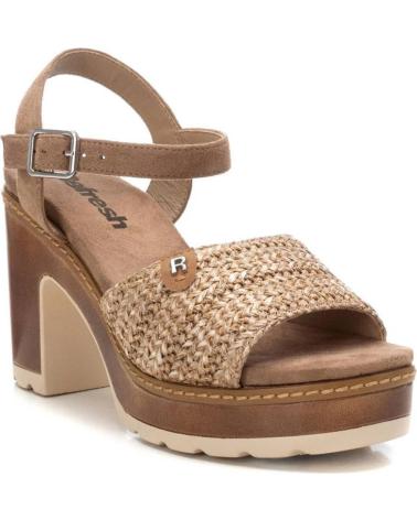 REFRESH 172704 SANDALIAS RAFIA DE TACON TAUPE