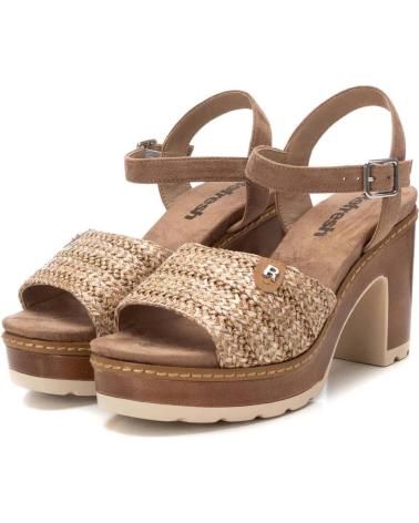 REFRESH 172704 SANDALIAS RAFIA DE TACON TAUPE