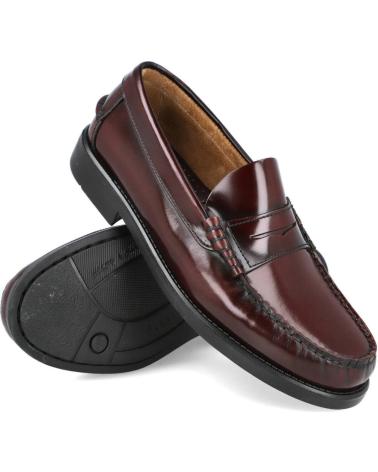 L&R SHOES LR SHOES 1001B MOCASIN CLASICO CON ANT BURDEOS