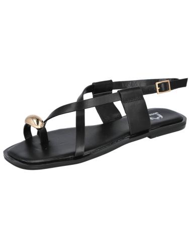 L&R SHOES LR SHOES FZL-0039 SANDALIAS PLANAS CON NEGRO