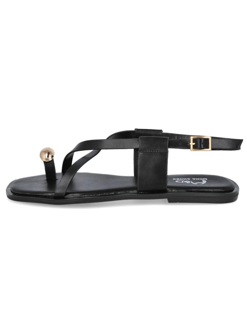 L&R SHOES LR SHOES FZL-0039 SANDALIAS PLANAS CON NEGRO