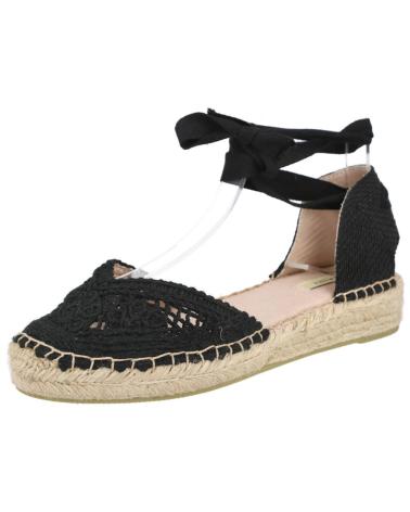 CORINA M5421 ALPARGATAS PLANAS DE MUJER NEGGRO