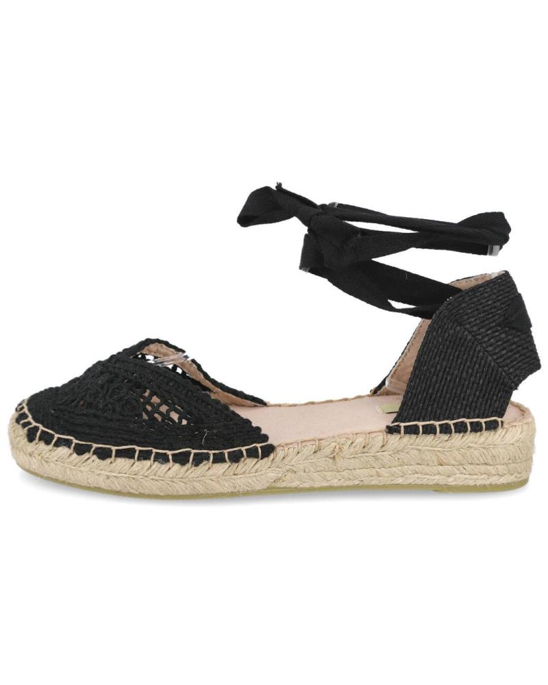 CORINA M5421 ALPARGATAS PLANAS DE MUJER NEGGRO