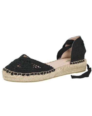 CORINA M5421 ALPARGATAS PLANAS DE MUJER NEGGRO