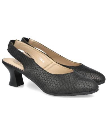 L&R SHOES LR SHOES FT1292 ZAPATOS DE TACON MEDIO NEGRO