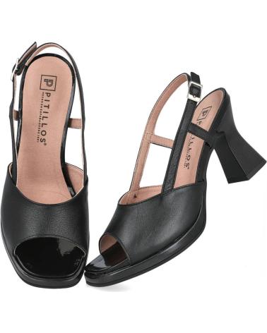PITILLOS 10542 SANDALIAS DE TACON MUJER NEGRO