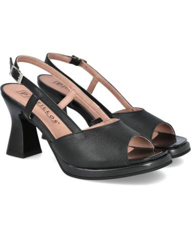 PITILLOS 10542 SANDALIAS DE TACON MUJER NEGRO