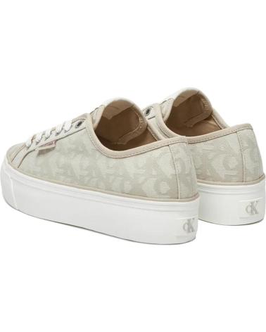 CALVIN KLEIN VULC FLATF JACQUARD AOP BEIGE