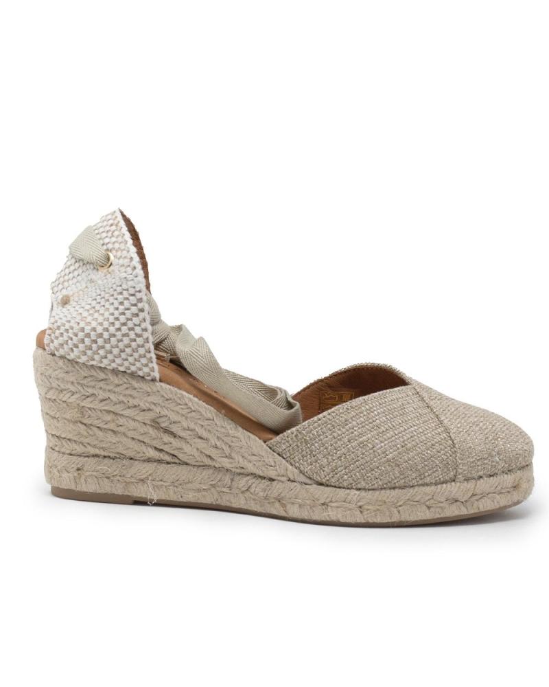 TINA KIZ ALPARGATAS DE CUÑA TINA KIZ PARA MUJER EN COLOR PLATINO ORO-PLATINO