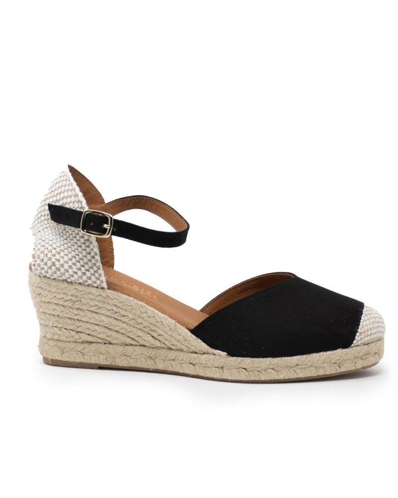 TINA KIZ ALPARGATAS DE CUÑA TINA KIZ 29S-5 PARA MUJER EN NEGRO NEGRO