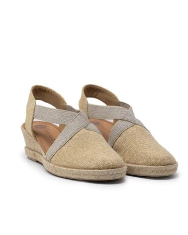 TINA KIZ ESPADRILLES DE CUNHA TINA KIZ 7007B OURO/PLATINO ORO-PLATINO
