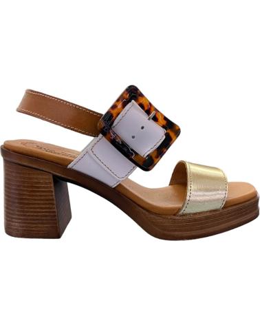 EVA FRUTOS SANDALIAS MUJER TACON 3657 ORO MULTI CAREY VARIOS COLORES