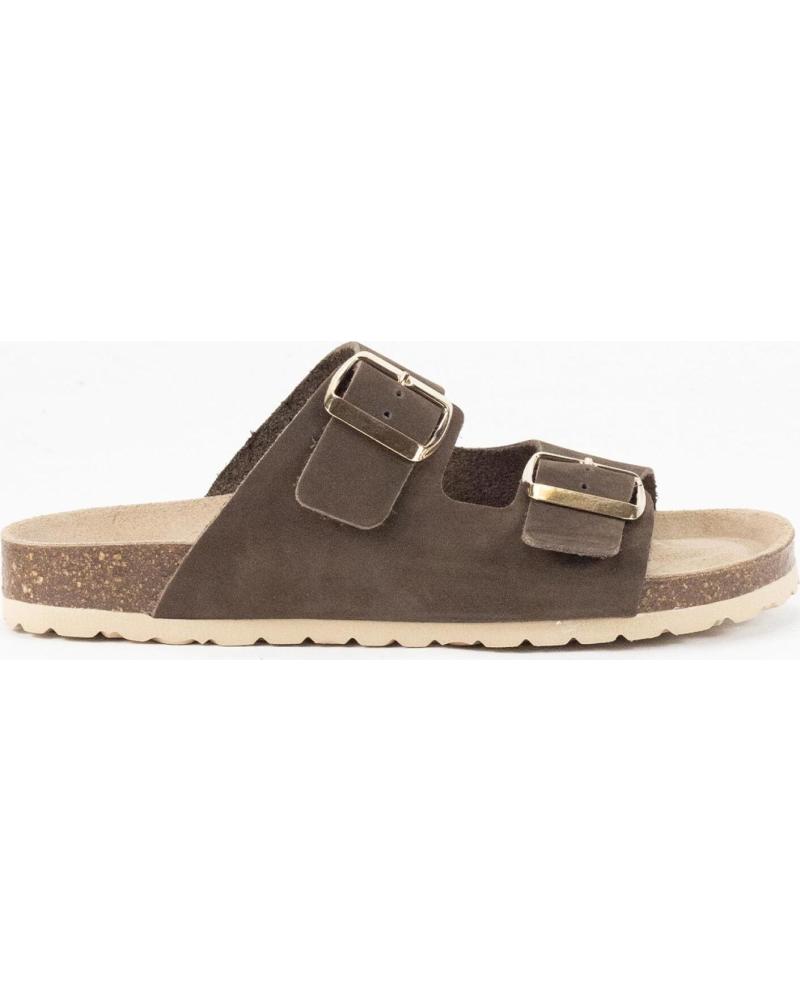 KESLEM SANDALIA DE PIEL PARA MUJER EN COLOR MARRON