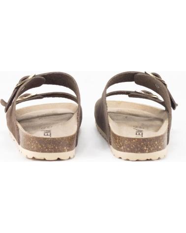 KESLEM SANDALIA DE PIEL PARA MUJER EN COLOR MARRON