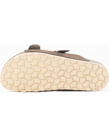 KESLEM SANDALIA DE PIEL PARA MUJER EN COLOR MARRON