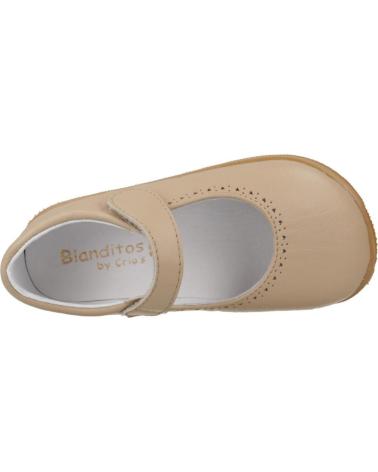 girl Flat shoes BLANDITOS MERCEDITAS DE PIEL RESPETUOSAS CALMA BEIGE