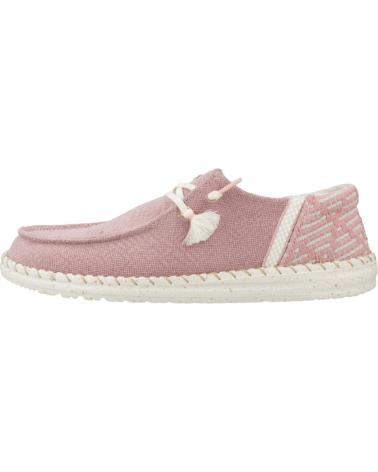 HEY DUDE MOCASINES MUJER MODELO WENDY FUNK COASTAL JUTE COLOR ROSA PI PINK