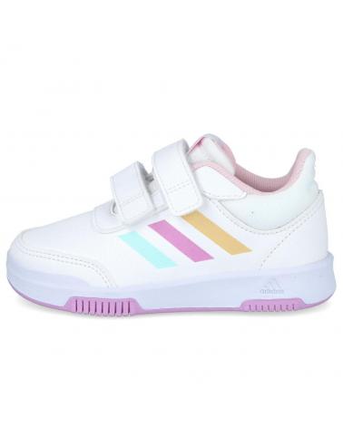 ADIDAS TENSAUR SPORT 2.0 CF K GW6453 - SCARPE DA GINNASTICA BIANCHE CON CHIUSURA A STRAPPO E DETTAGLI PASTELLO BLANCO