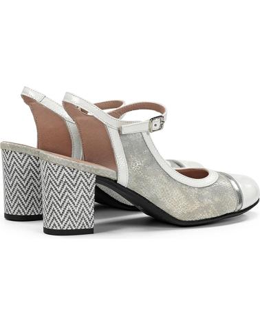 FLUCHOS ZAPATOS DE TACON DORKING BY RODIN D9093 PERLABLANCOPLATA