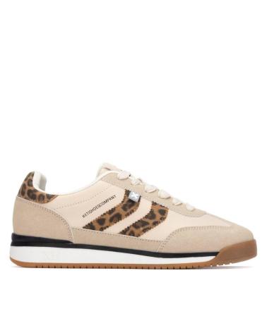 XTI 144587 LEOPARD PRINT BROWN SNEAKERS MARRóN