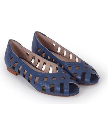 MENINA STEP WOMENS BAKIO BALLET FLAT SANDALS BLUE