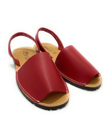 MENORQUINAS BÁSICAS DE COURO VERMELHO CHIC VISION ROJO