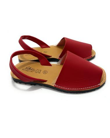 MENORQUINAS BÁSICAS DE COURO VERMELHO CHIC VISION ROJO