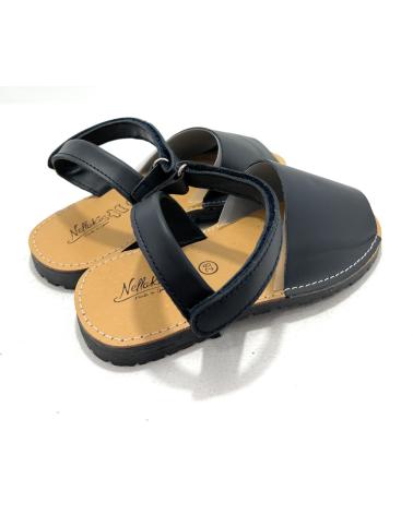 MENORQUINAS DE COURO AZUIS CHIC VISION COM FECHO ADESIVO AZUL