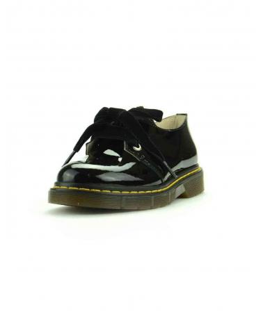 Zapatos de Niña y Niño CONFETTIS ZAPATO CORDON CHAROL NEGRO