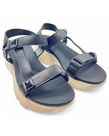 SANDALO CON ZEPPA TIMBOS 131462 / 190RL 5Q21 NERO KAKI MARRóN