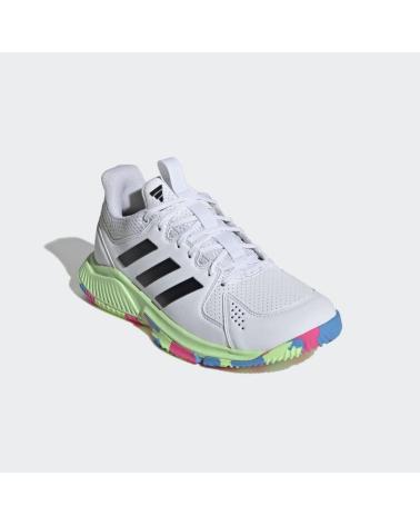 SCARPE ADIDAS COURT FLIGHT FTWBLA BIANCHE CON SUOLA MULTICOLORE BLANCO