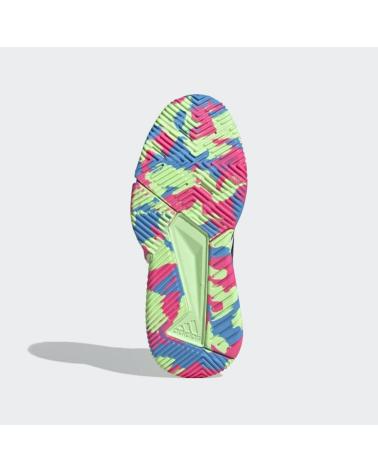 SCARPE ADIDAS COURT FLIGHT FTWBLA BIANCHE CON SUOLA MULTICOLORE BLANCO