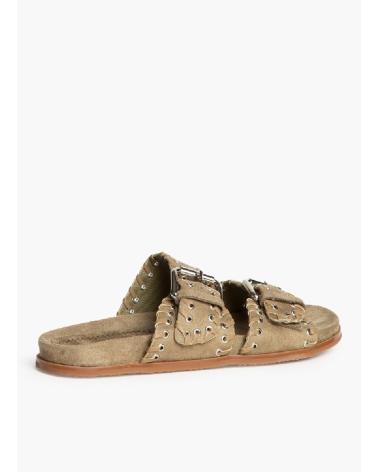 KESLEM M5455B KHAKI SANDALEN MIT DOPPELRIEMEN KAKI