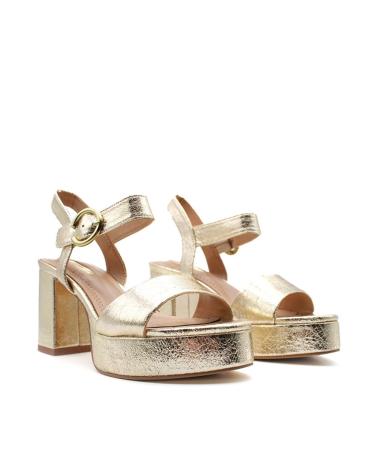 SANDALI CON PLATEAU KESLEM M5360B ORO METALLIZZATO ORO