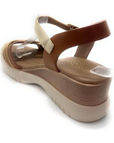 CHIC VISION SANDALES COMPENSÉES MARRON À BRIDES TRESSÉES CONFORT MARRóN