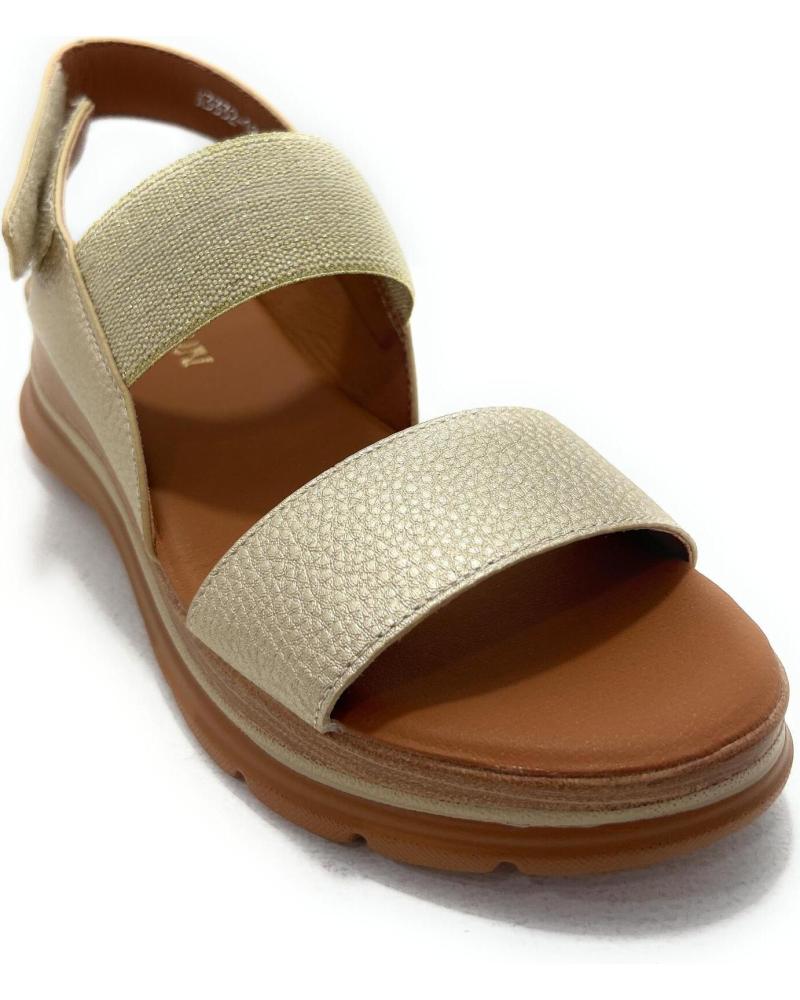 SANDALIAS CHIC VISION DE CUÑA CONFORT CON CIERRE ELÁSTICO AMARILLAS AMARILLO