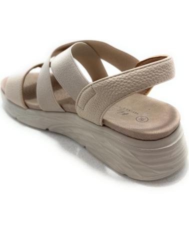 CHIC VISION SANDALIAS DOBLE PLATAFORMA ELÁSTICOS CÓMODAS BEIGE BEIGE
