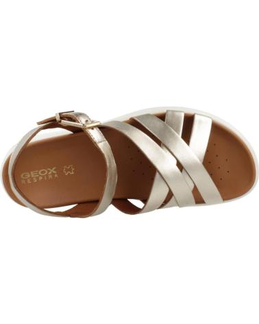 GEOX SANDALIAS MUJER MODELO D XAND 2S B - METAL LEA COLOR ORO C20 C2012