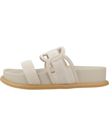 LIU JO LOREN 06 PLATFORM SLIDES WITH WIDE STRAPS ECRU BEIGE ECRU